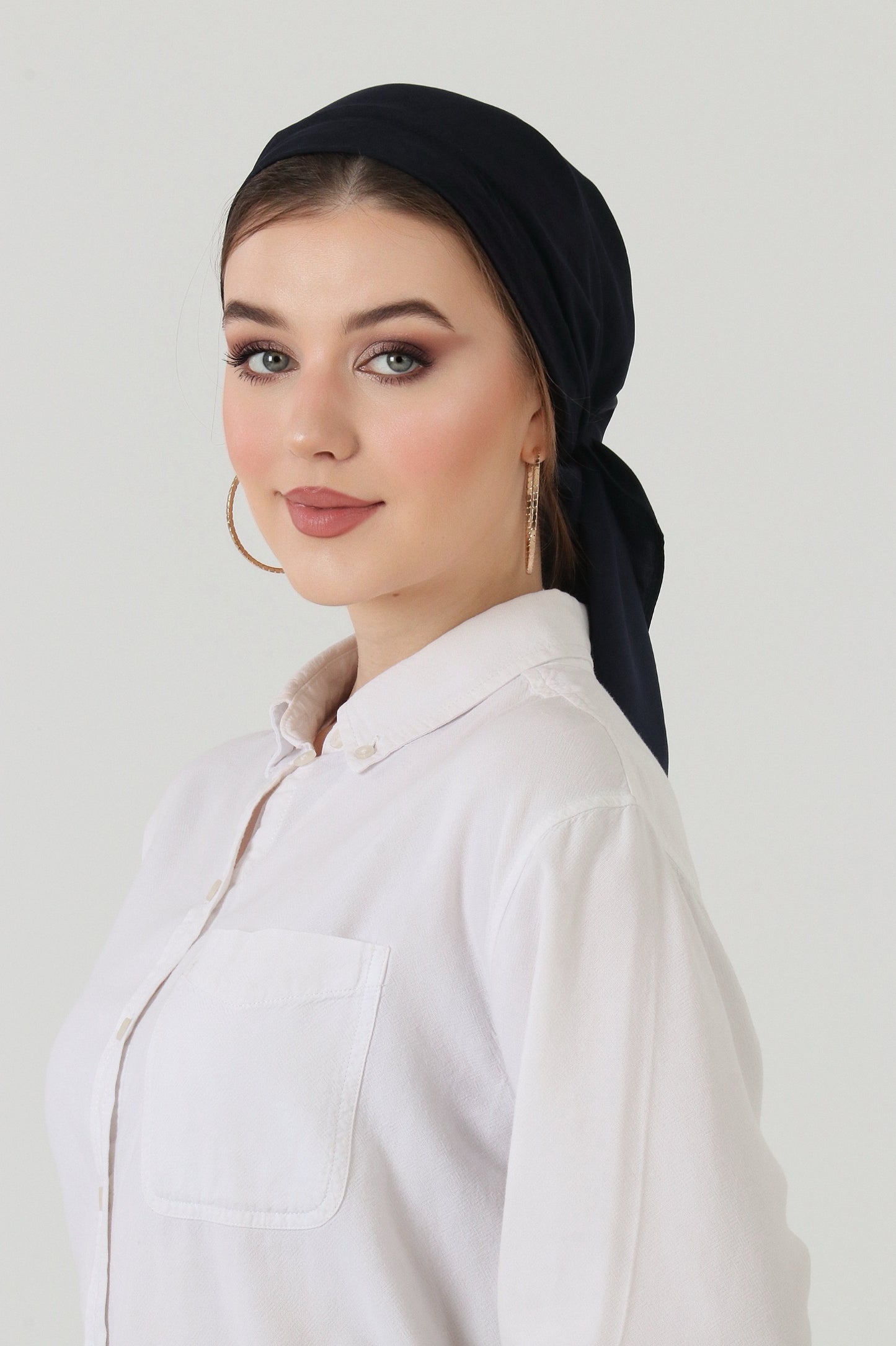 Marble Crush Silk - Dark Navy