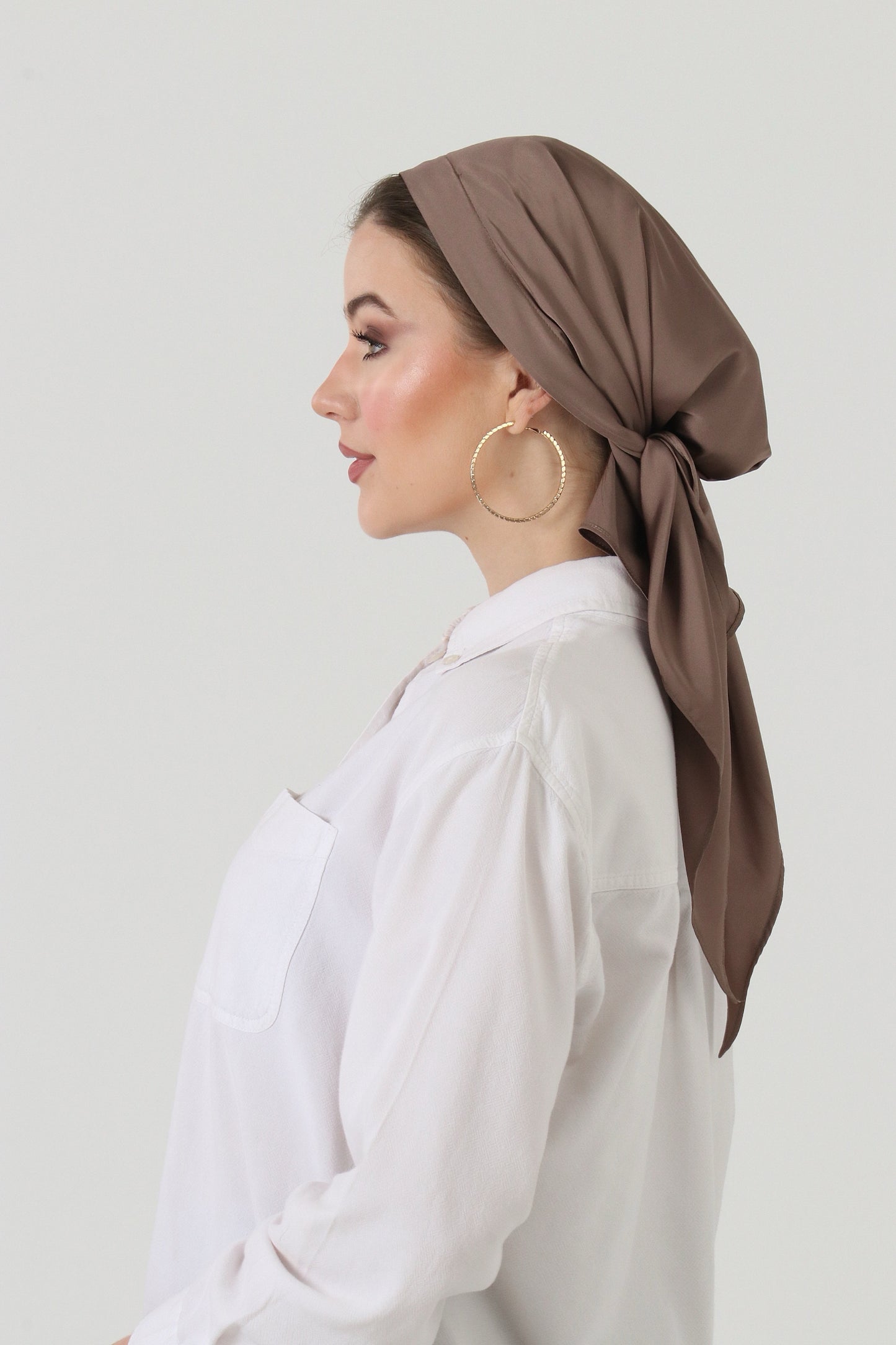 Armani Silk Wrap - Pale Brown