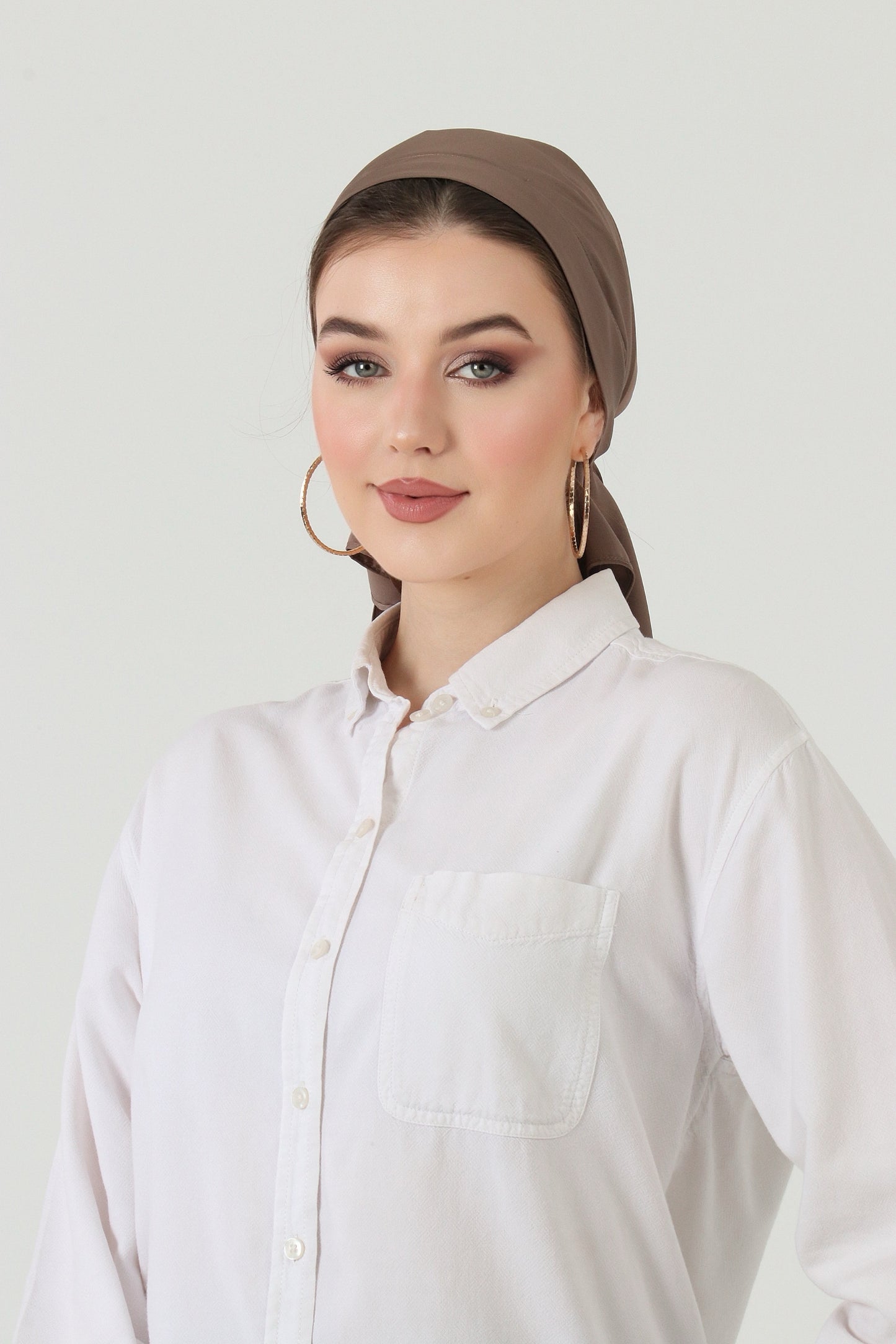 Armani Silk Wrap - Pale Brown