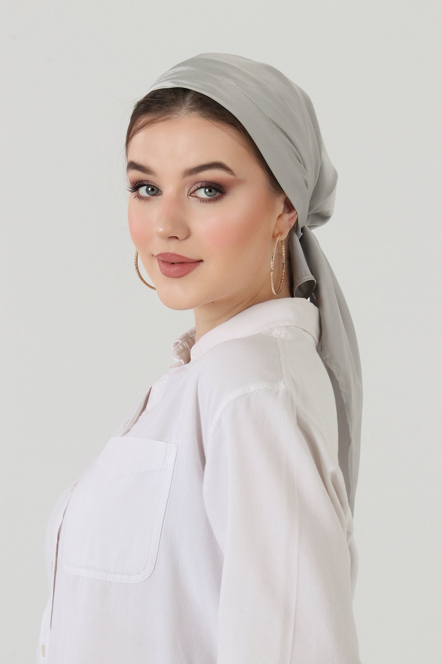 Armani Silk Wrap - Moonstone Gray