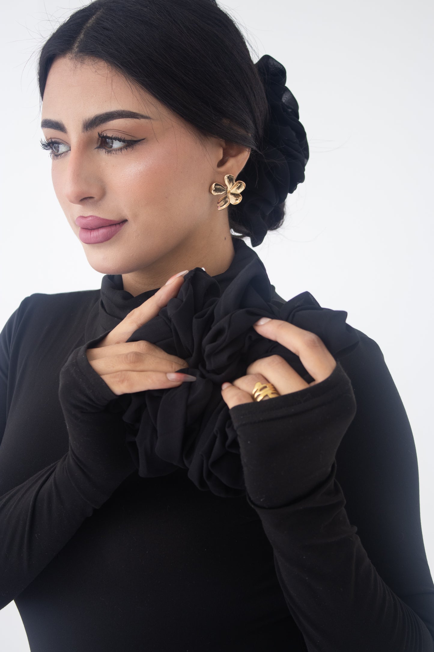 Volume Scrunchies Hair Band - Black