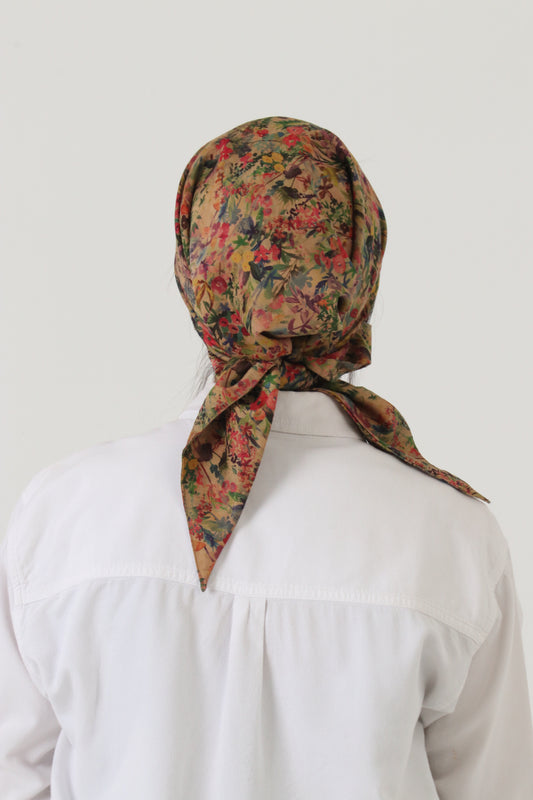 The Silk Elegance Wrap - Warm Floral (2in1)