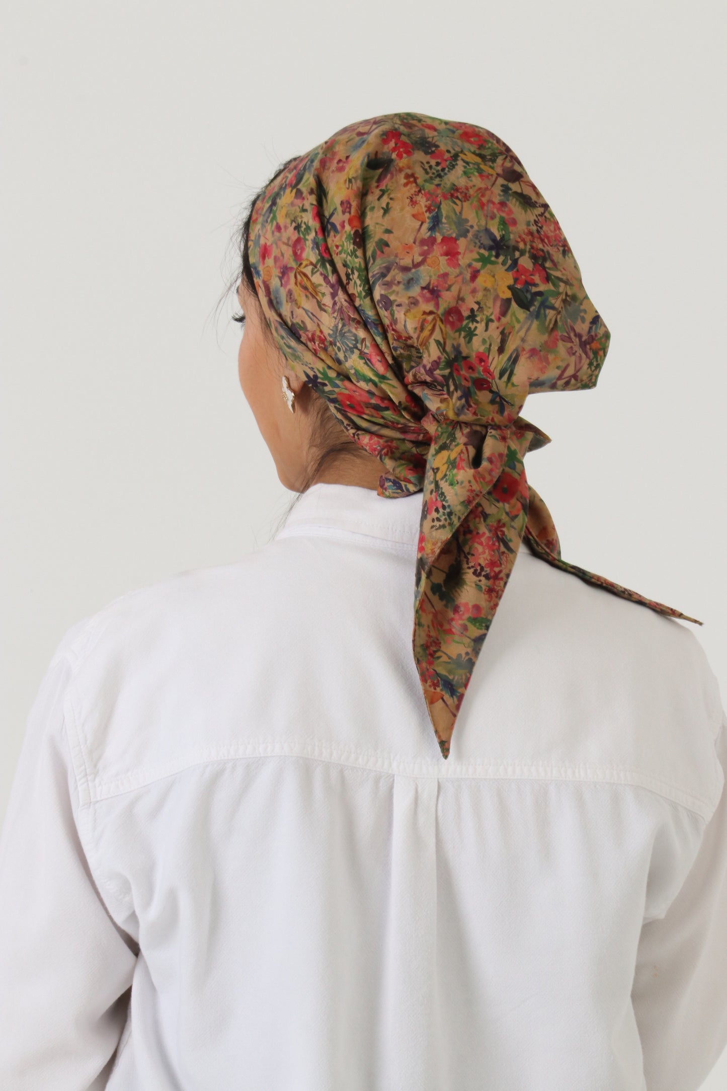 The Silk Elegance Wrap - Warm Floral (2in1)
