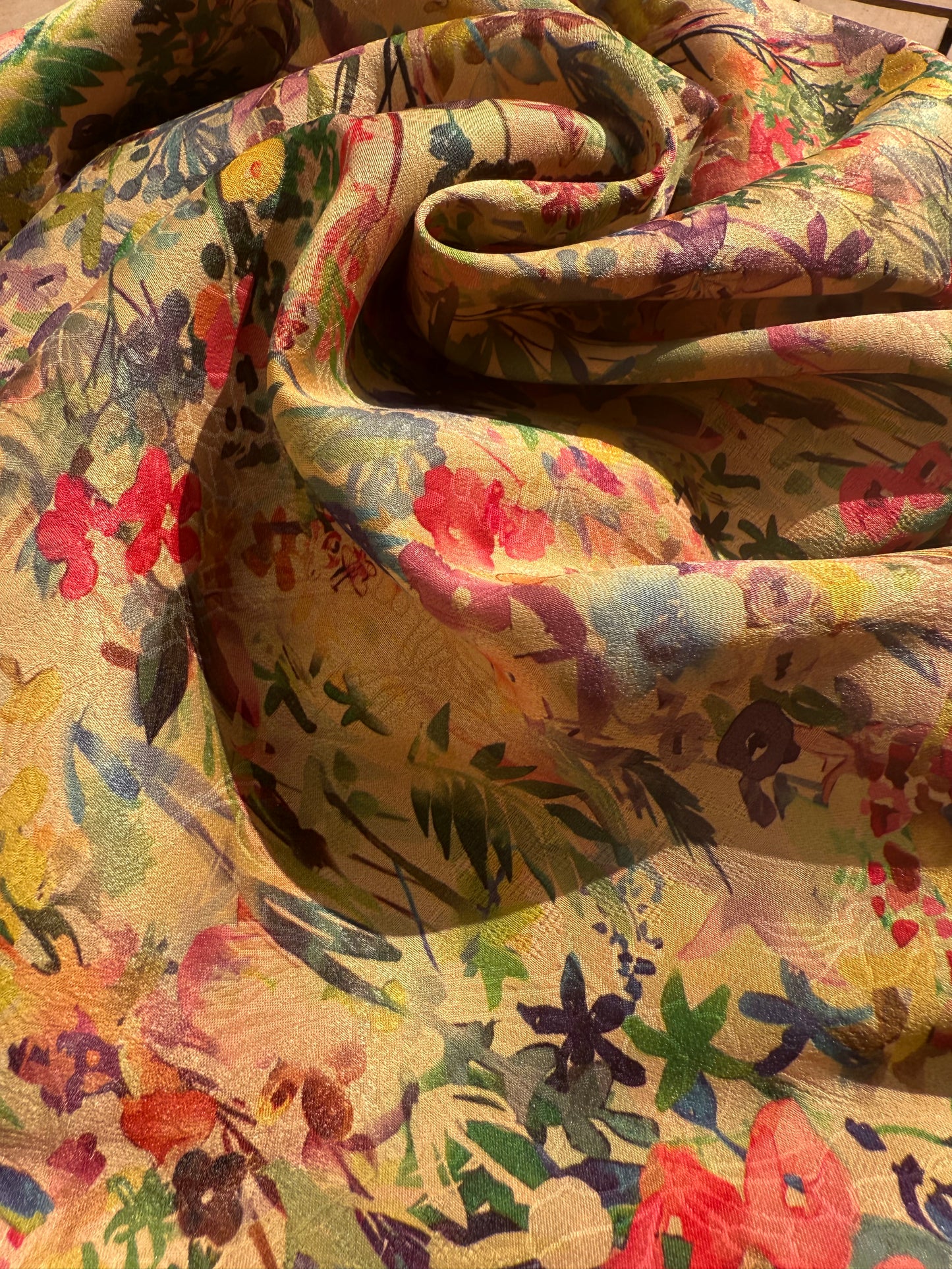 The Silk Elegance Wrap - Warm Floral (2in1)