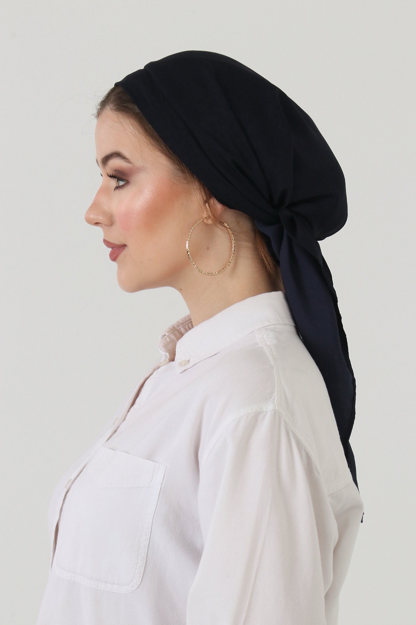 Marble Crush Silk - Dark Navy
