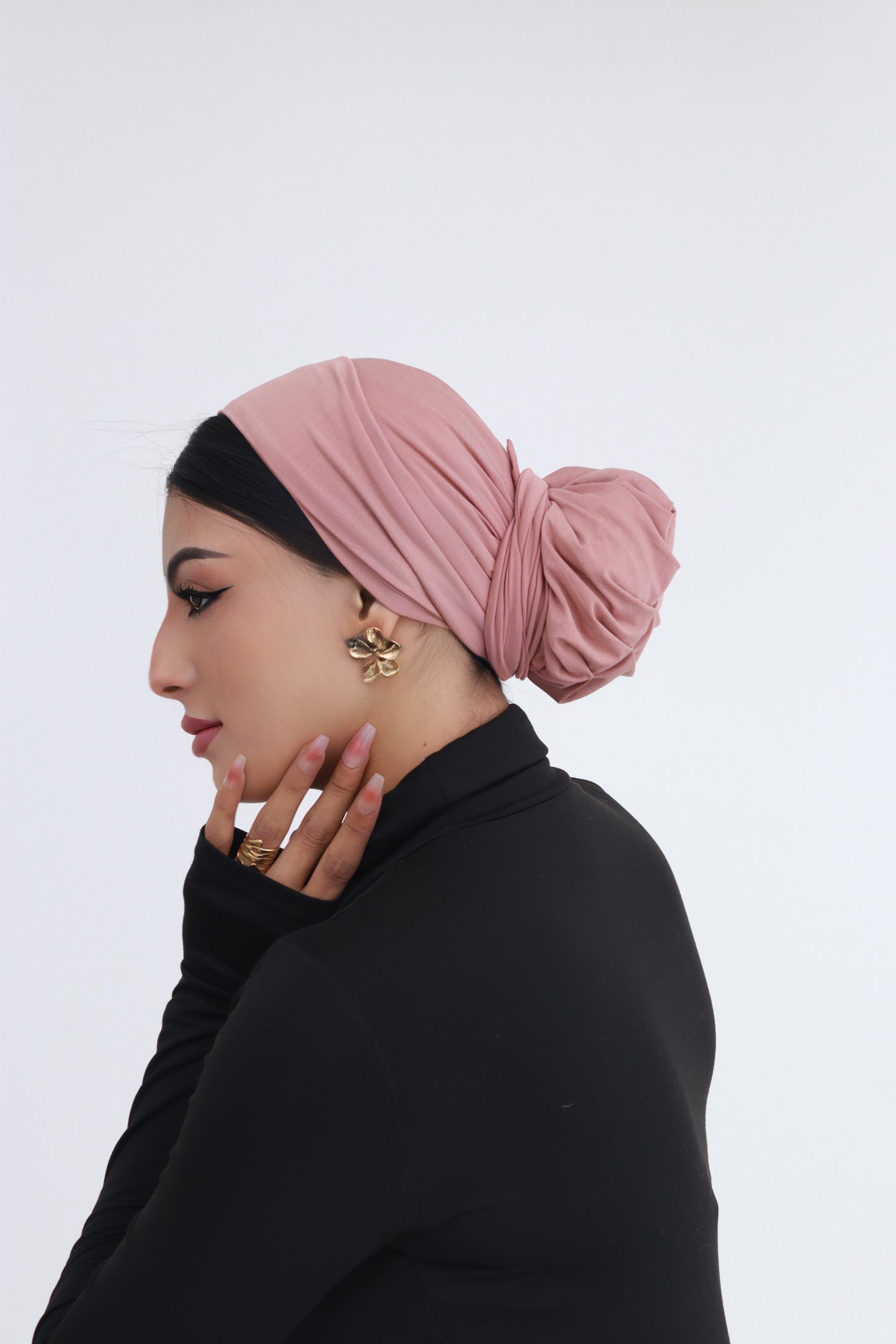 The Classic Turban - Nude Pink